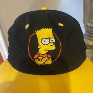 Black and Yellow adult/teens Cap with Bart Simpson (cl)